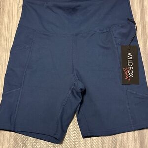 Wildfox Navy Biker Shorts with Side Pockets